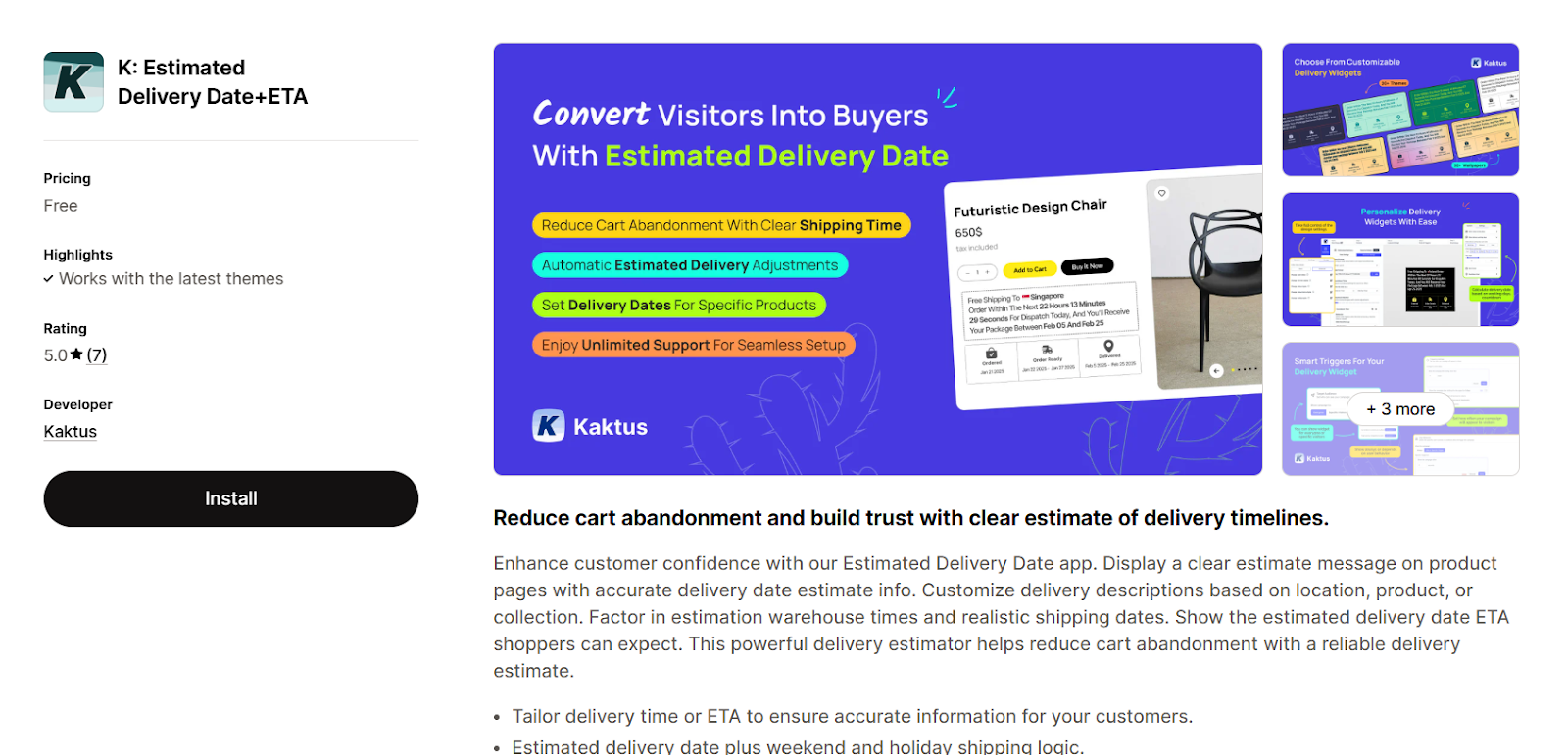 Kaktus Estimated Delivery Date