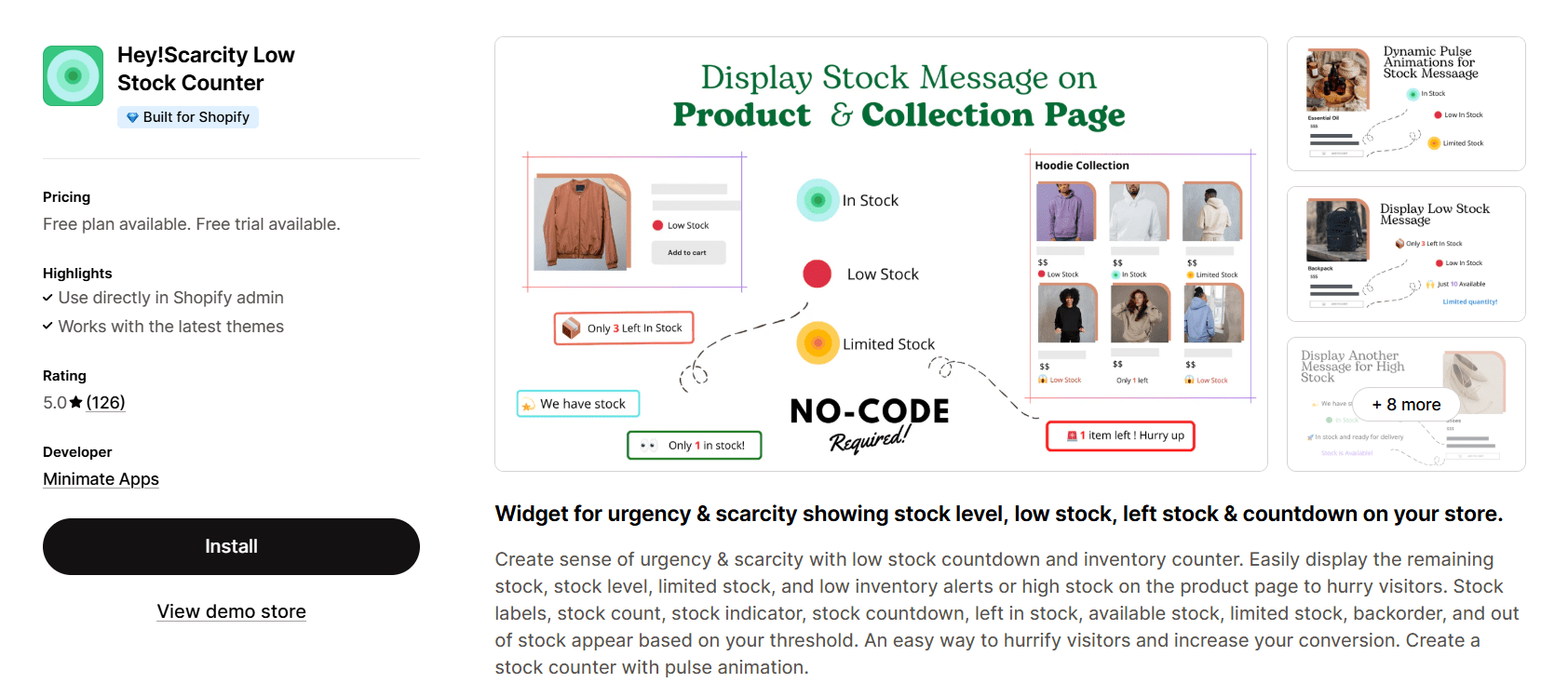 Hey Scarcity low stock counter app