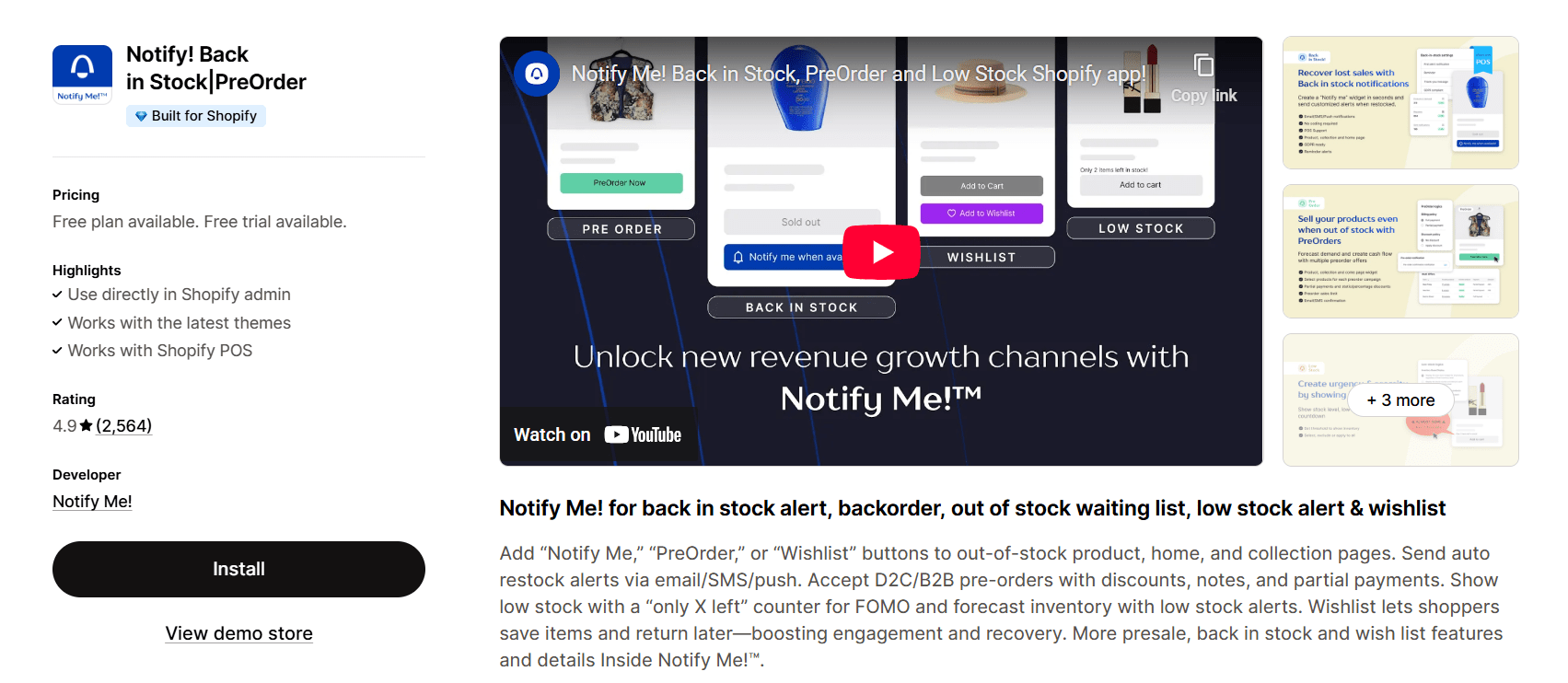 Notify Back in Stock app