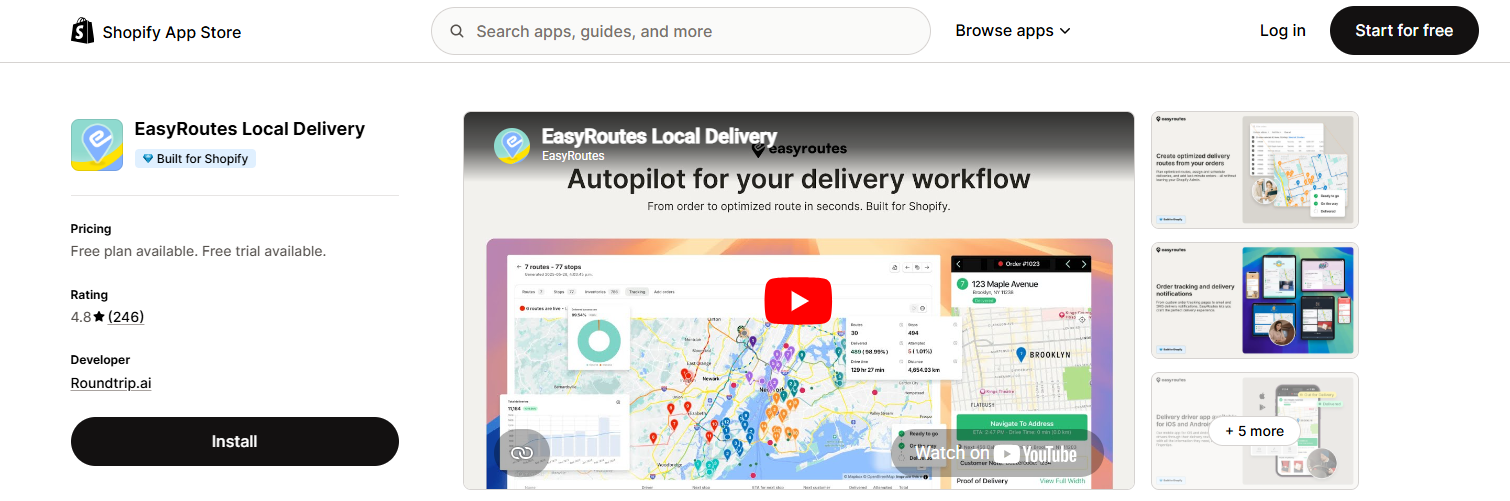 Easyroutes local delivery app