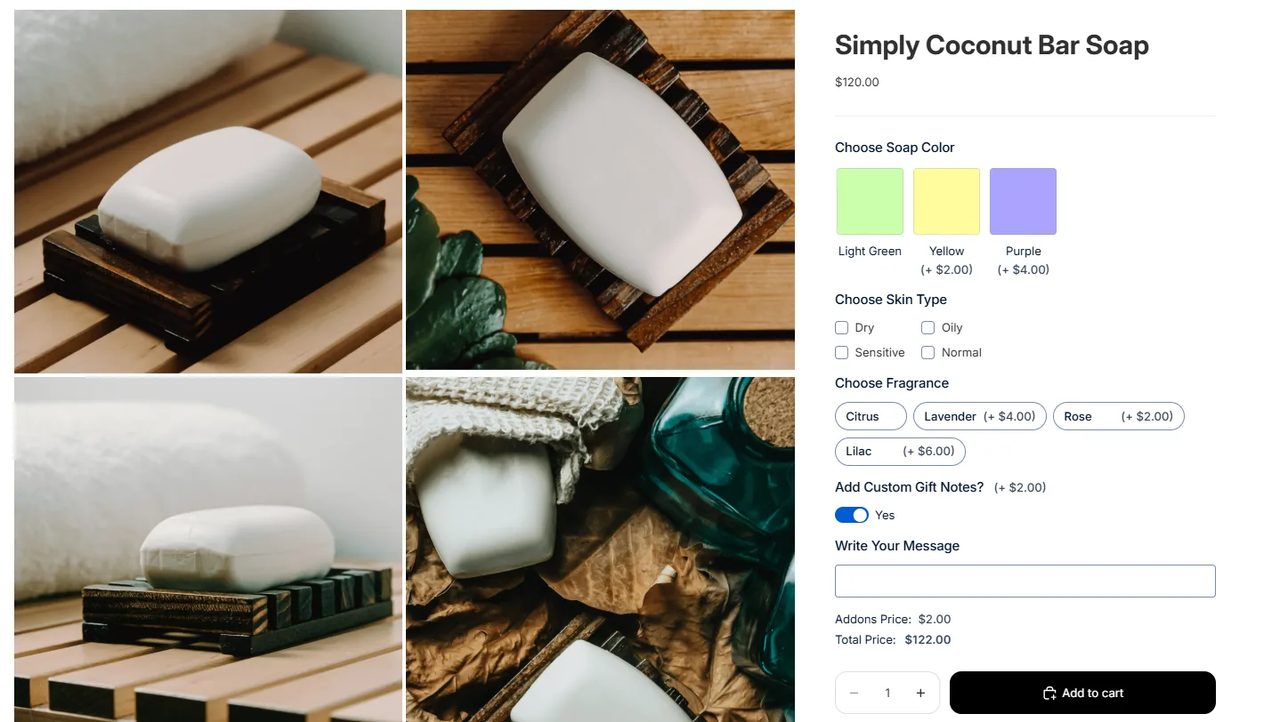 Creating customized soap product