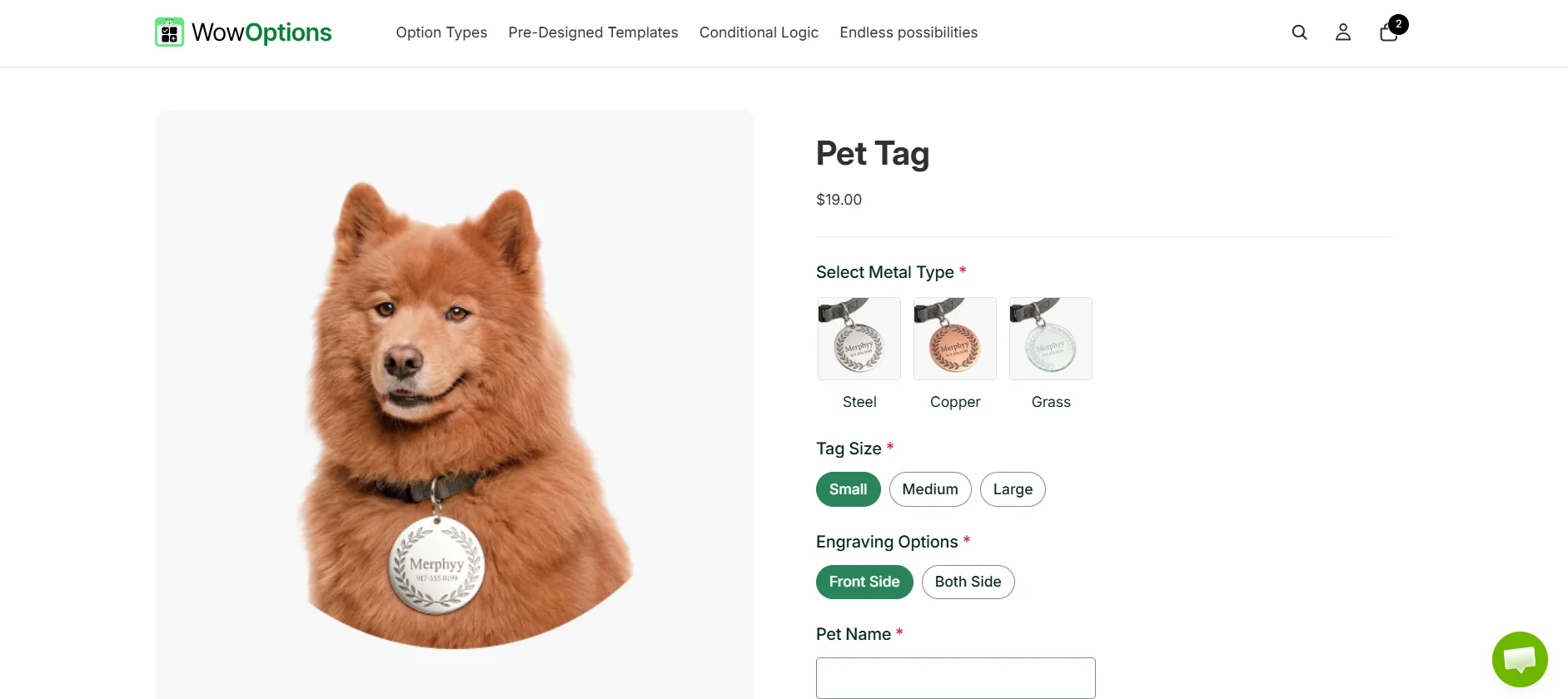 Using custom pet tag