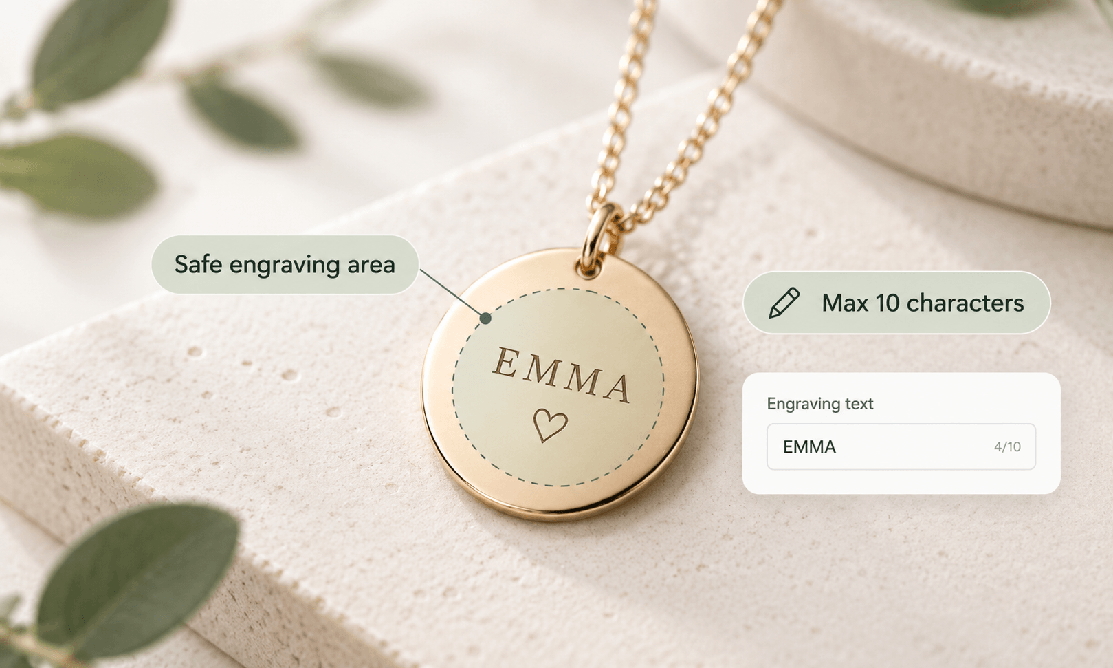 Pandent Engraving Product