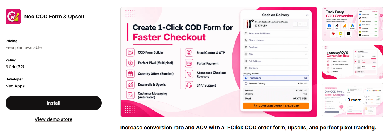 Neo COD Shopify apps