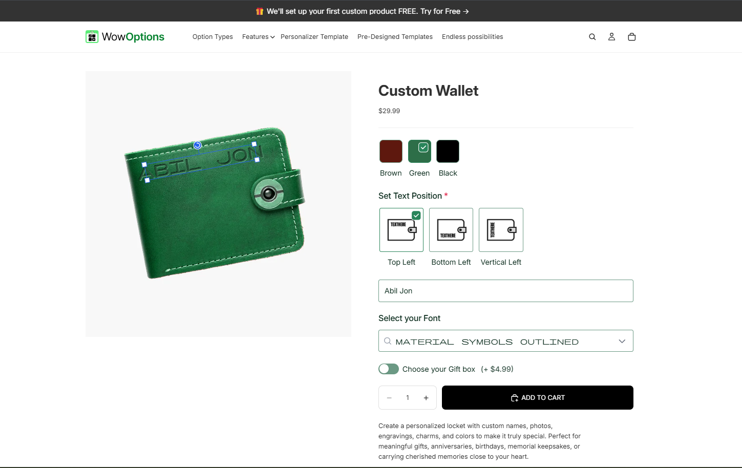Wallets Personalizer