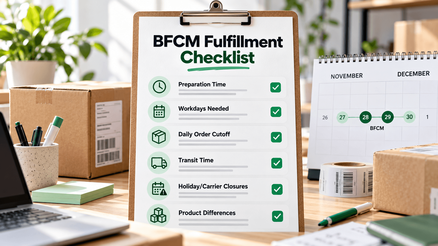 BFCM shipping checklist for Shopify delivery planning