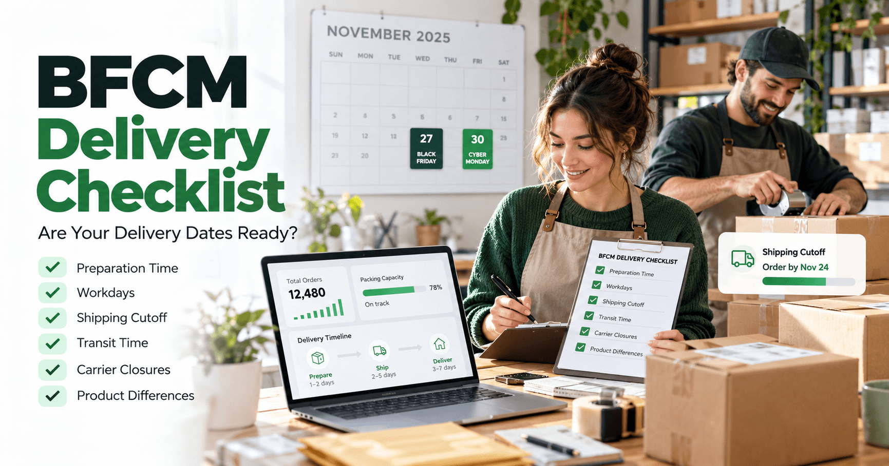 A BFCM Delivery Date Checklist for Shopify Stores