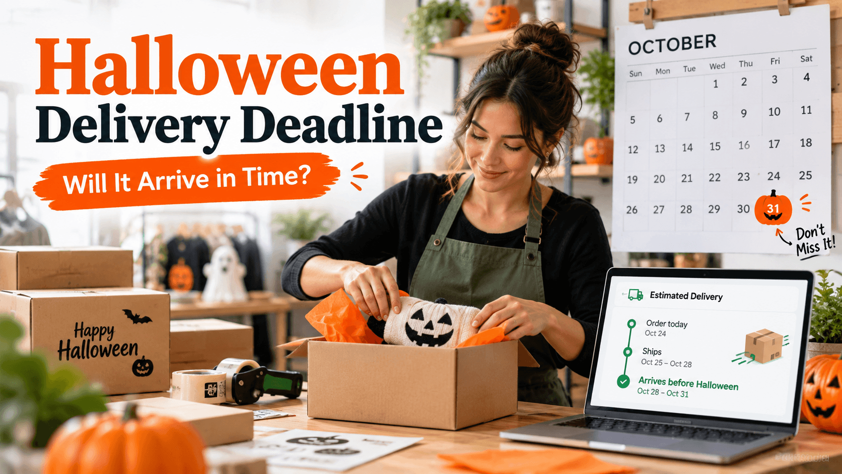 Halloween Delivery Deadlines for Shopify Stores: What to Show Before October 31