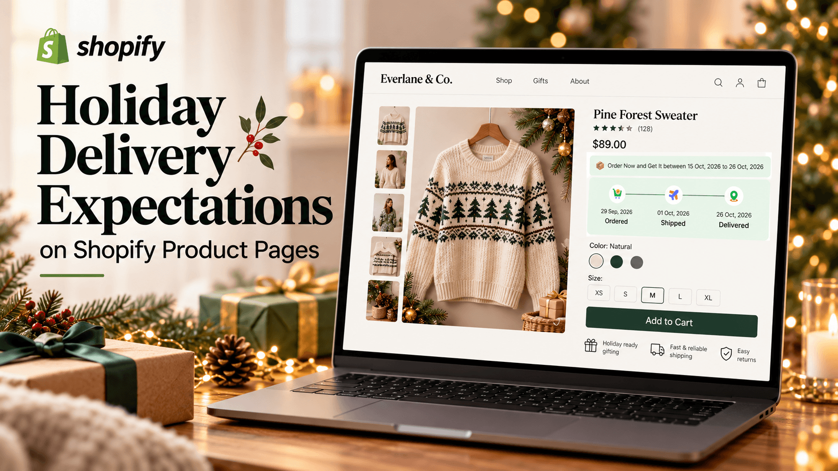 How to Show Holiday Delivery Expectations on Shopify Product Pages