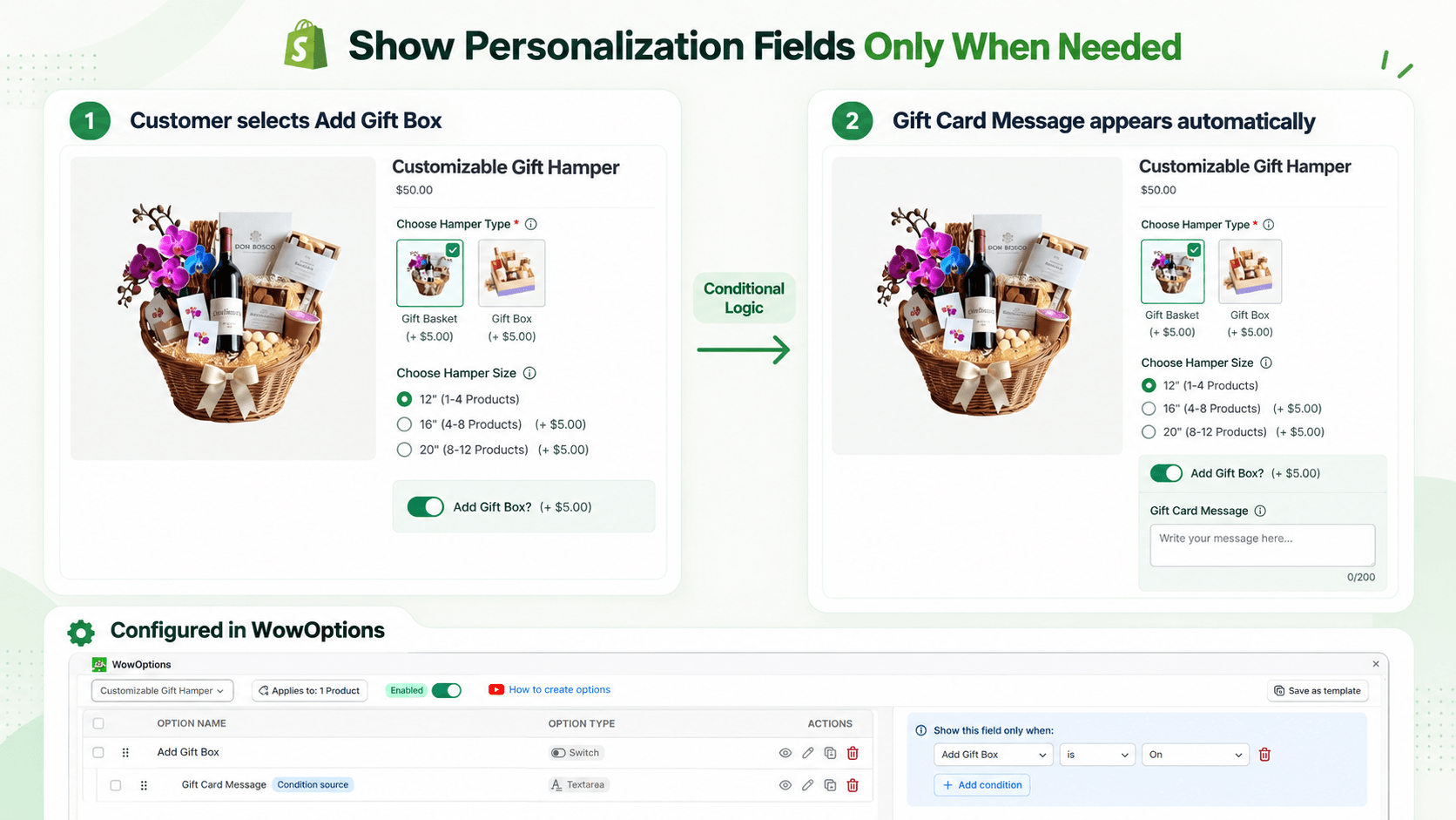 Show Personalization Fields Only when needed